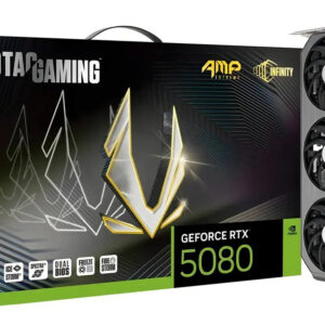 Placa de Vídeo RTX 5080 16GB OC ZOTAC NVIDIA GeForce AMP Extreme INFINITY GDDR7 DLSS 4, Ray Tracing